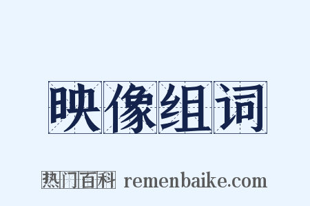 映像组词是什么意思的图片